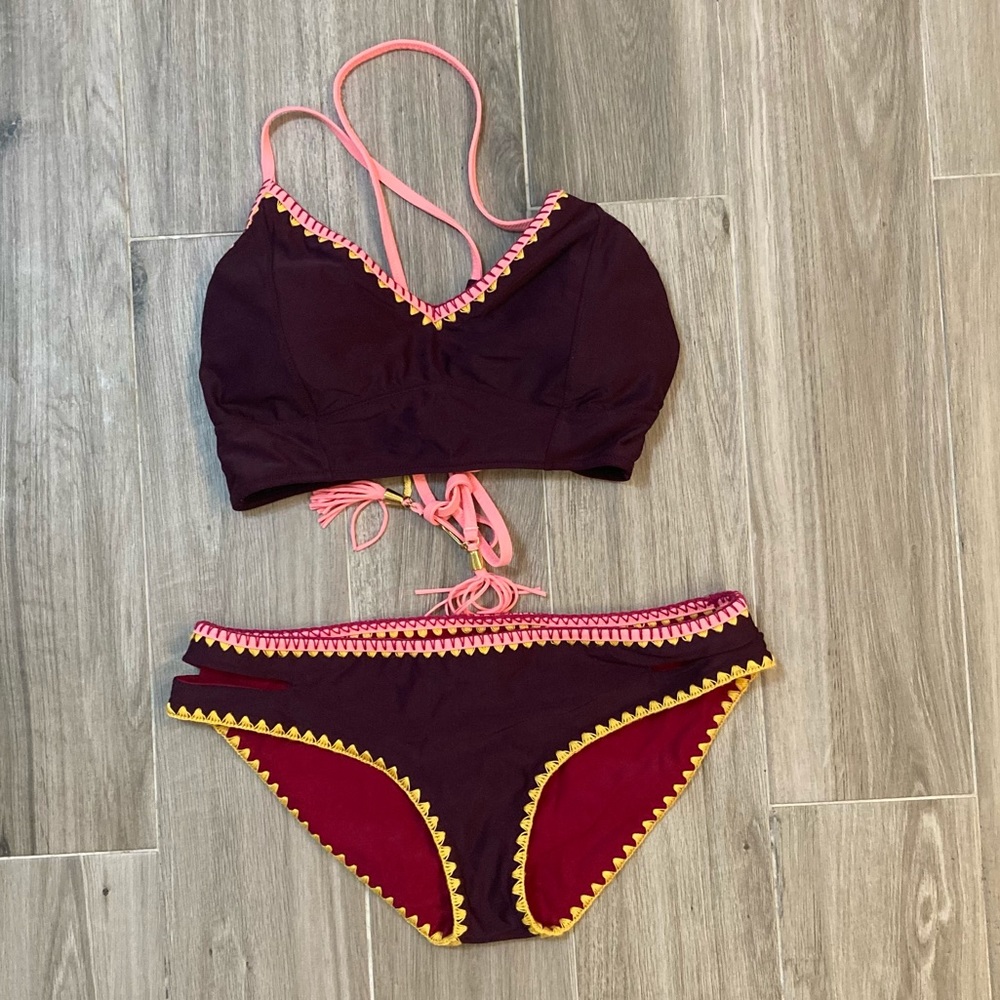 Jessica Simpson Bikini Reversible Bottoms Size Large